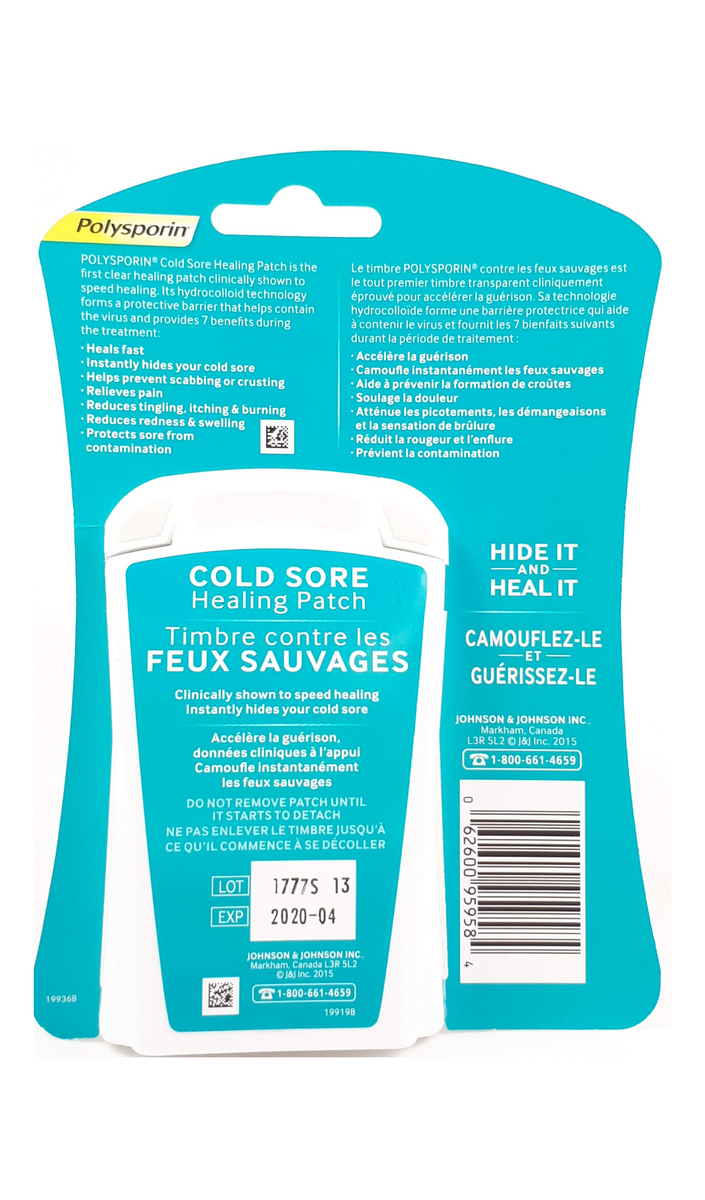 Polysporin Cold Sore, 15 patches Green Valley Pharmacy