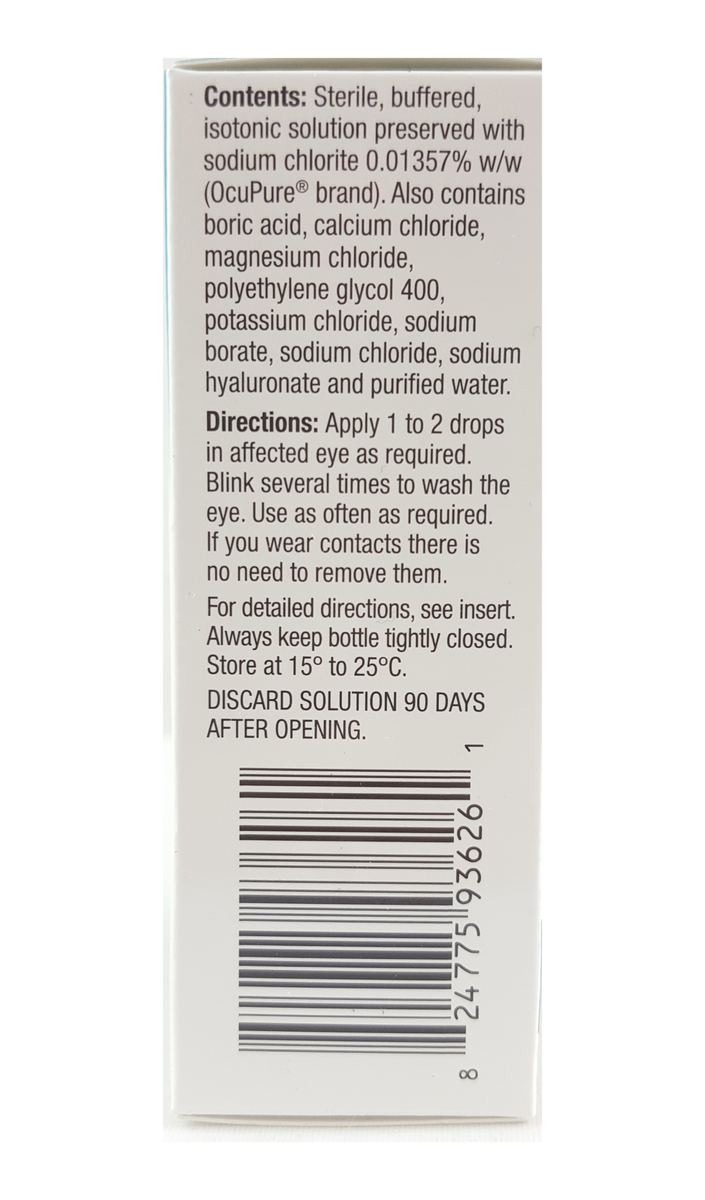Blink Moisturizing Eye Drops, 15 mL Green Valley Pharmacy
