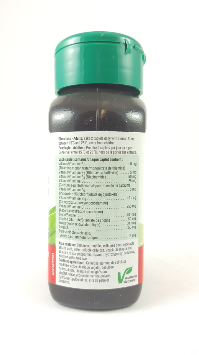 Jamieson Vitamin B Complex + Vitamin C, 100 Caplets Green Valley Pharmacy