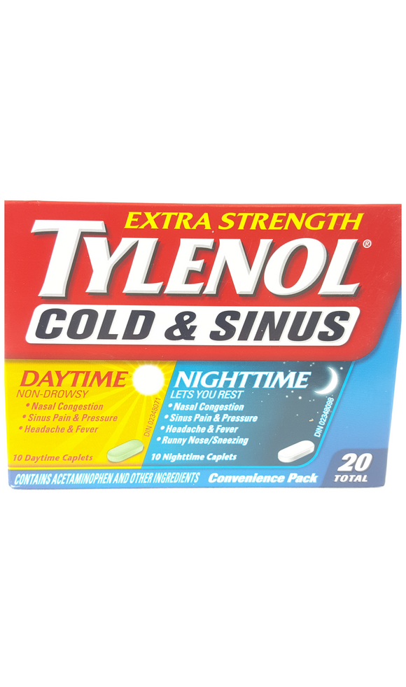 Tylenol Cold & Sinus Extra Strength,  Day & Night Convenience Pack - Green Valley Pharmacy Ottawa Canada