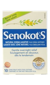 Senokot S, 10 Tablets - Green Valley Pharmacy Ottawa Canada