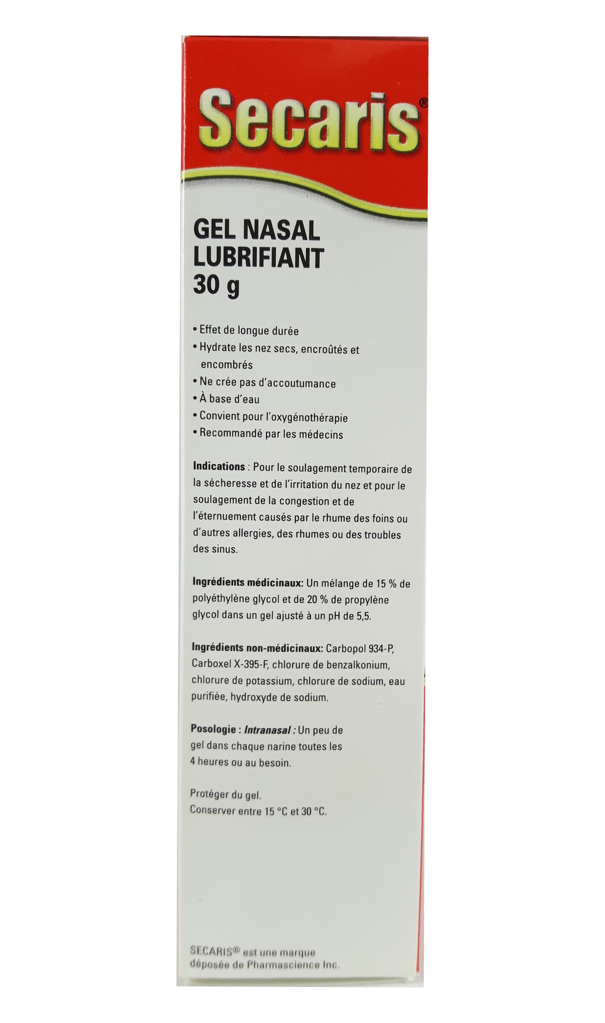 Secaris online nasal gel