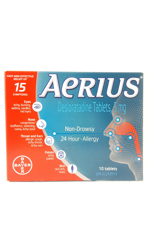 Aerius 5mg Tablets - Green Valley Pharmacy Ottawa Canada