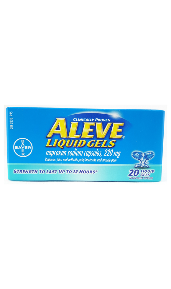 Aleve liquid gel capules, 220mg - Green Valley Pharmacy Ottawa Canada