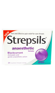 Strepsils Blackcurrant, 24 Anaesthetic Lozenges - Green Valley Pharmacy Ottawa Canada
