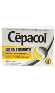 Cepacol Extra Strength, 16 Honey/Lemon Lozenges - Green Valley Pharmacy Ottawa Canada