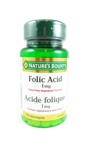 Nature's Bounty Folic Acid 1mg, 150 Tablets - Green Valley Pharmacy Ottawa Canada