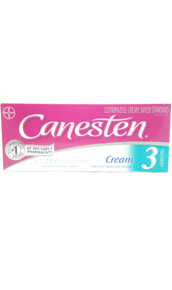 Canesten 3 Day, 25g Internal Vaginal Cream - Green Valley Pharmacy Ottawa Canada