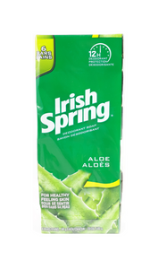 Irish Spring Soap 90g, 6 Aloe Deodorant Bars - Green Valley Pharmacy Ottawa Canada