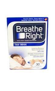Breathe Right Large, 30 Tan Nasal Strips - Green Valley Pharmacy Ottawa Canada