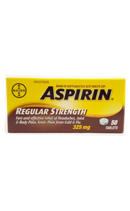 Aspirin Regular Strength 325mg Tablets - Green Valley Pharmacy Ottawa Canada