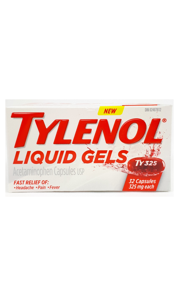 Tylenol Liquid Gels, 325 mg, 32 Capsules - Green Valley Pharmacy Ottawa Canada