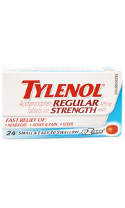 Tylenol Regular Strength eZtabs, 24 tablets - Green Valley Pharmacy Ottawa Canada