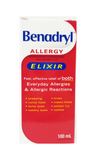Benadryl Allergy Elixir, 100 mL - Green Valley Pharmacy Ottawa Canada