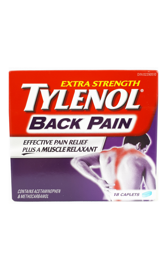 Tylenol XS Back Pain, 18 caplets - Green Valley Pharmacy Ottawa Canada