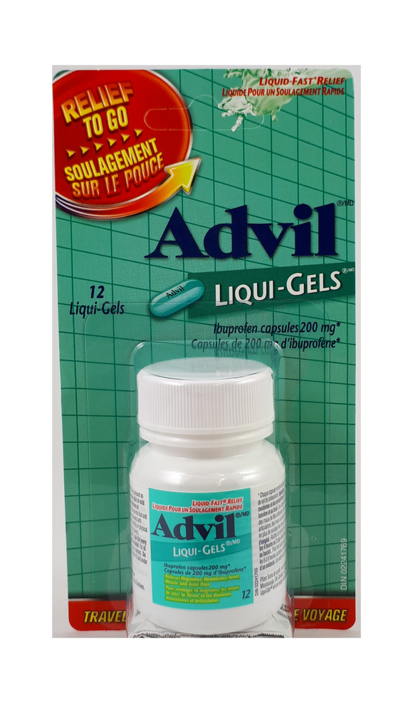 Advil liqiu-gels To-Go, 200mg, 12 gel caps - Green Valley Pharmacy Ottawa Canada