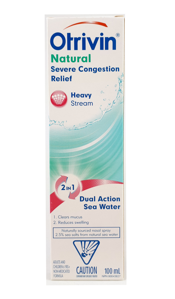 Otrivin Natural Heavy Stream, 100 mL - Green Valley Pharmacy Ottawa Canada
