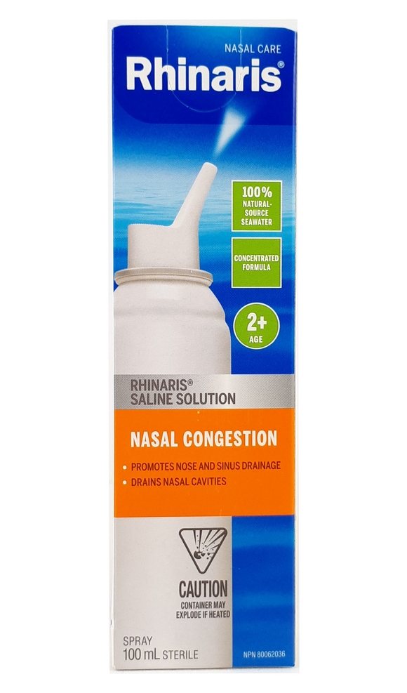 Rhinaris Nasal Saline Spray, 100 mL - Green Valley Pharmacy Ottawa Canada