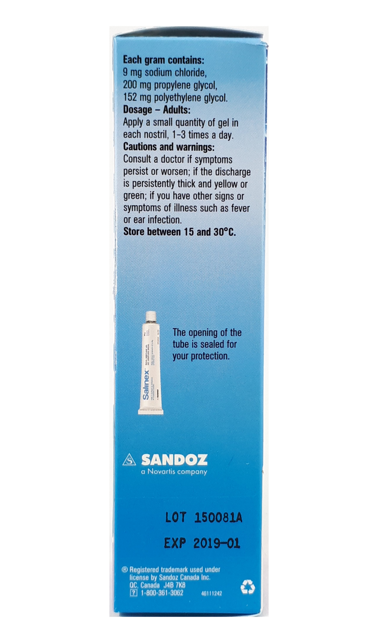 Salinex Nasal Lubricant Gel, 30 g Green Valley Pharmacy Salinex Nasal Lubricant Gel, 30 g Green Valley Pharmacy