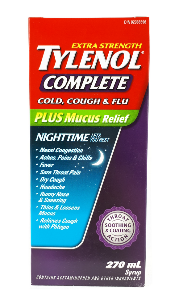 Tylenol XS Cough Cold & Flu Nighttime, 270 mL - Green Valley Pharmacy Ottawa Canada