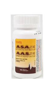 A.S.A 325 mg, 100 tablets - Green Valley Pharmacy Ottawa Canada