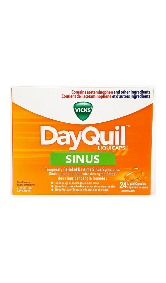DayQuil LiquiCaps Sinus, 24 capsules - Green Valley Pharmacy Ottawa Canada