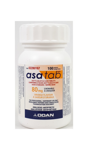 asatab, 80mg, Chewable, Orange Flavor, 100 tablets - Green Valley Pharmacy Ottawa Canada