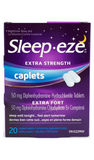 Sleep.eze XS caplets, 50mg,  20 caplets - Green Valley Pharmacy Ottawa Canada