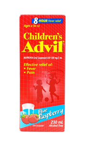 Advil Children's Age 2 to 12 Yrs, Blue Raspberry Flavor, 230 mL - Green Valley Pharmacy Ottawa Canada