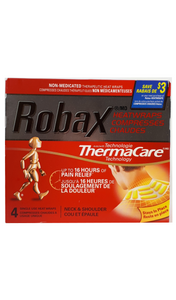 Robax ThermaCare Heat Wraps, 4 Compresses - Green Valley Pharmacy Ottawa Canada