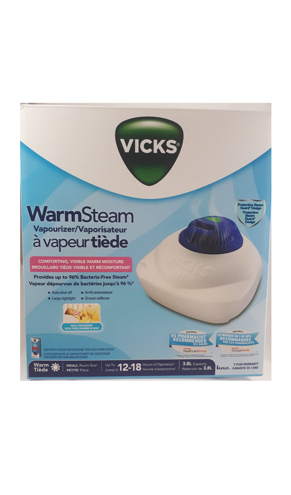 Warm Steam Vaporizer, Small Room (Nursery) - Green Valley Pharmacy Ottawa Canada