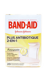 Band-Aid Plus Antibiotic 2-in-1, Assorted Sizes, 20 - Green Valley Pharmacy Ottawa Canada