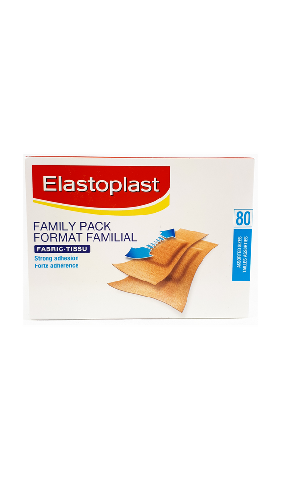 Elastoplast Family Pack, Assorted, 80 bandages - Green Valley Pharmacy Ottawa Canada