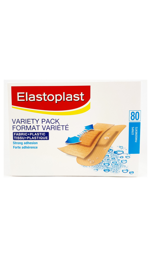 Elastoplast Variety Pack, 80 bandages - Green Valley Pharmacy Ottawa Canada