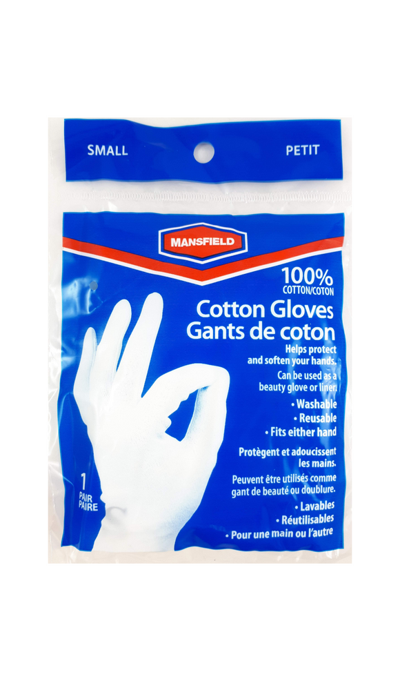 Mansfield Cotton Gloves, One Pair - Green Valley Pharmacy Ottawa Canada