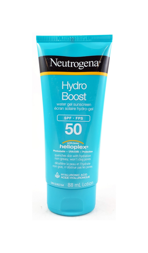 Neutrogena HydoBoost Water Gel Sunscreen, SPF 50, 88 mL - Green Valley Pharmacy Ottawa Canada