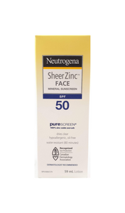 Neutrogena Sheer Zinc Face, SPF 50, 59 mL - Green Valley Pharmacy Ottawa Canada