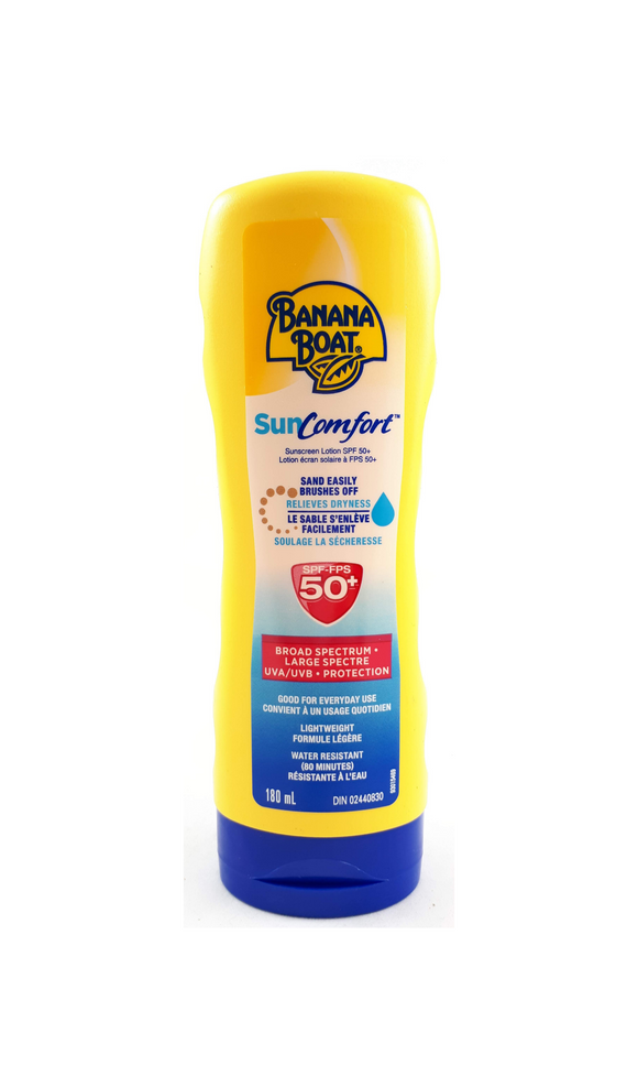 Banana Boat Sun Comfort Lotion, SPF 50, 180 mL - Green Valley Pharmacy Ottawa Canada