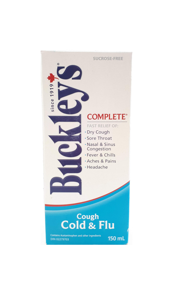 Buckleys Complete Cold & Flu, 150 mL - Green Valley Pharmacy Ottawa Canada