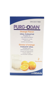 Purg-Odan Powder, Orange Flavor, 2 sachets - Green Valley Pharmacy Ottawa Canada