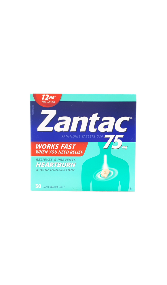 Zantac, 75mg, 30 tablets Green Valley Pharmacy