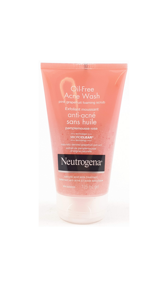 Neutrogena Oil Free Acne Wash, Pink Grapefruit, 125 mL - Green Valley Pharmacy Ottawa Canada