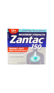 Zantac 150, Cooling Sensation, 24 tablets - Green Valley Pharmacy Ottawa Canada