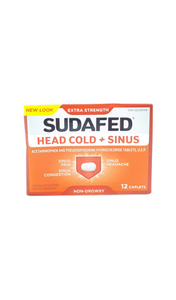 Sudafed Extra Strength, Head Cold & Sinus - Green Valley Pharmacy Ottawa Canada