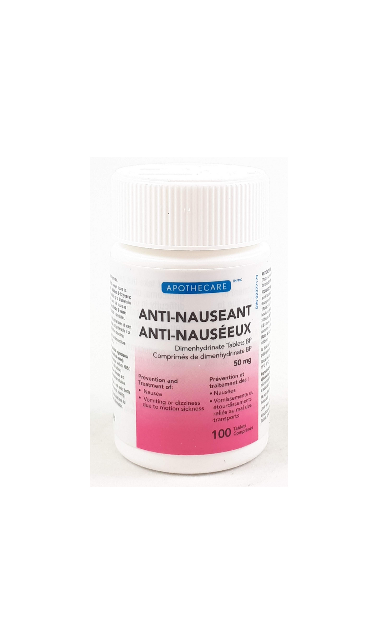 Anti-Nauseant, Dimenhydrinate 50mg, 100 tablets – Green Valley Pharmacy