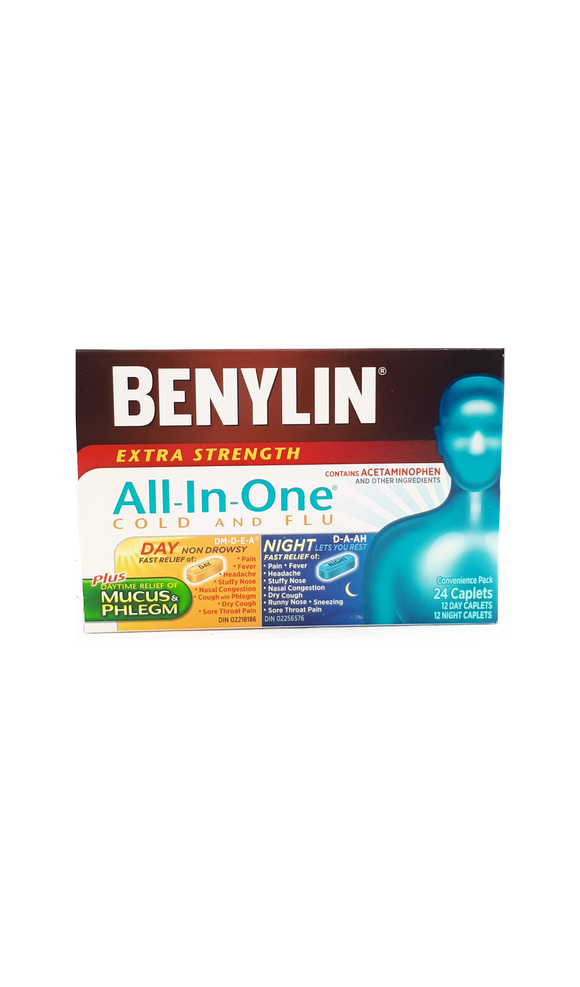 Benylin Extra Strength All In One Cold & Flu - Green Valley Pharmacy Ottawa Canada