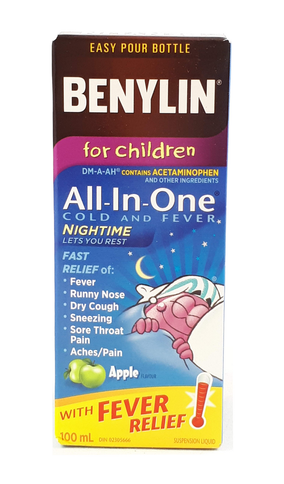 Benylin Children's All In One Nightime, 100 mL - Green Valley Pharmacy Ottawa Canada