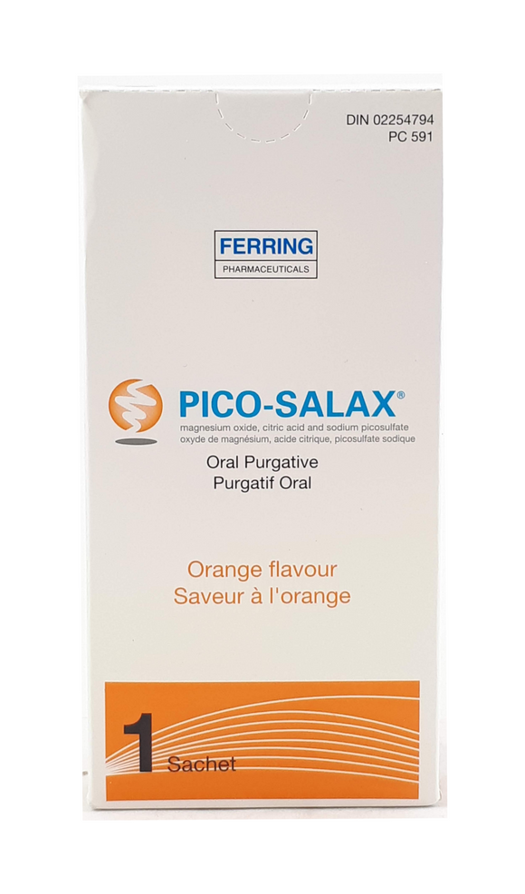 Pico-Salax, Orange Flavor, 1 Sachet - Green Valley Pharmacy Ottawa Canada