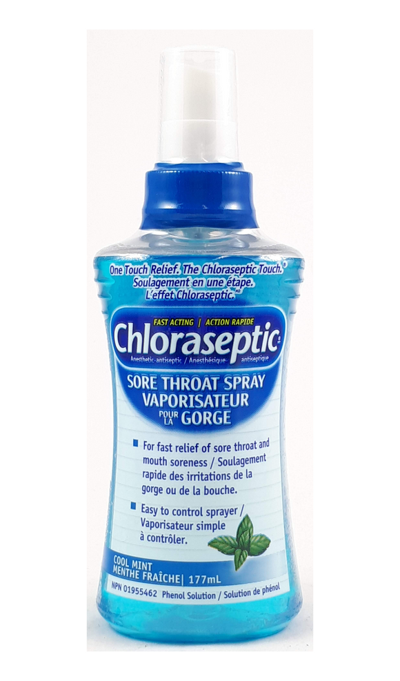 Chloraseptic Spray, Cool Mint, 177 mL - Green Valley Pharmacy Ottawa Canada