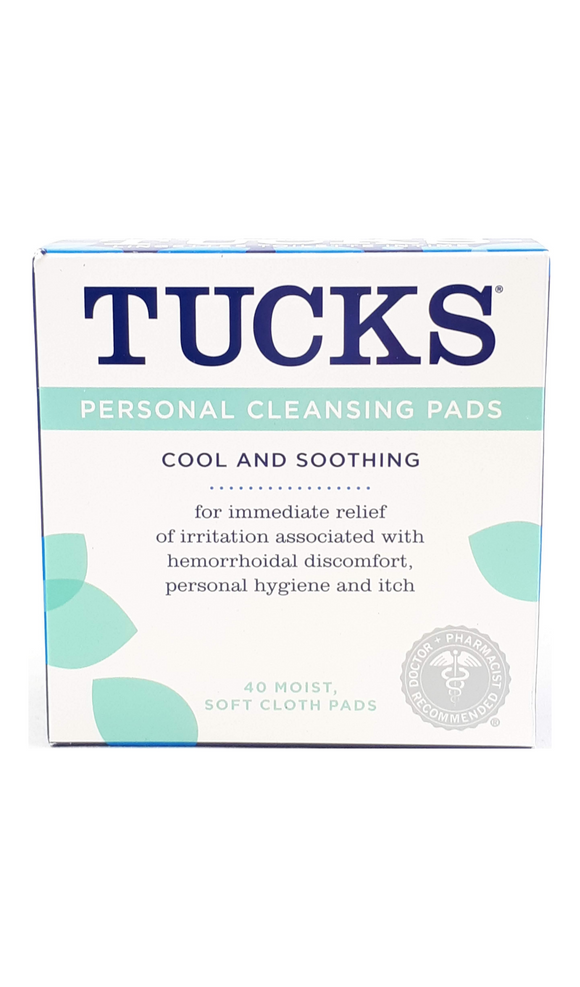 Tucks Personal Cleansing Pads, 40 Cloths - Green Valley Pharmacy Ottawa Canada